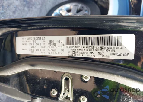 2012 Ram 1500 Laramie из США, поврежденный, VIN 1C6RD7NT6CS255128